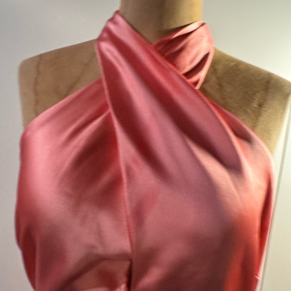 Lulu's coral Asymmetrical Ruched Cocktail Dress size XSmall - Picture 13 of 16